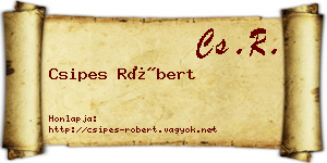 Csipes Róbert névjegykártya