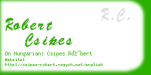 robert csipes business card